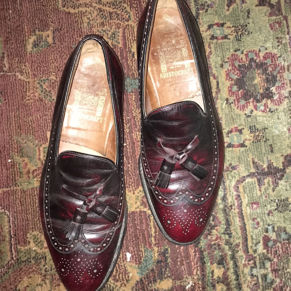 Johnson and Murphy brown tassel wingtip shoe sz11